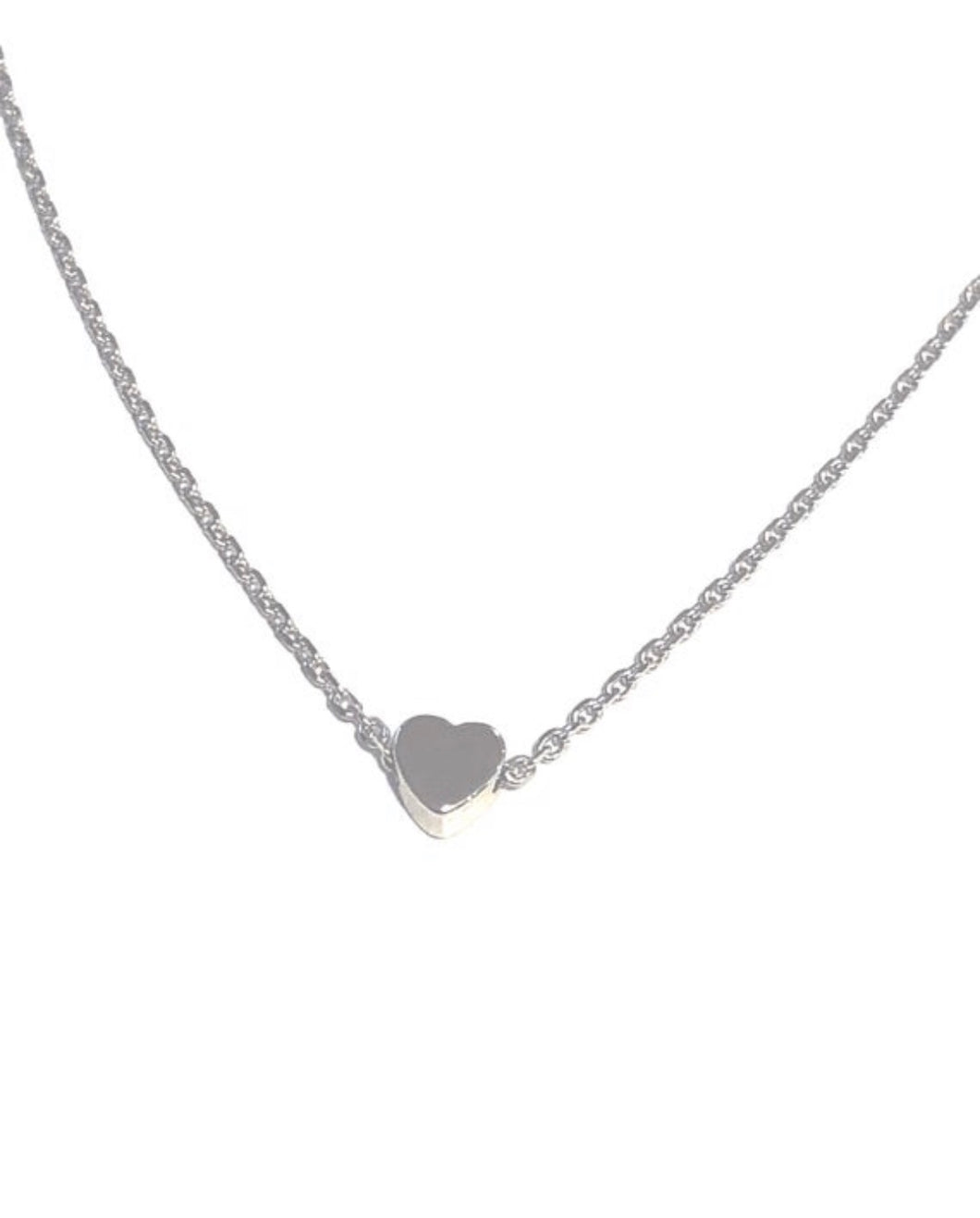 Necklace | Mini Silver Heart - Cat & Nat BFF Necklace