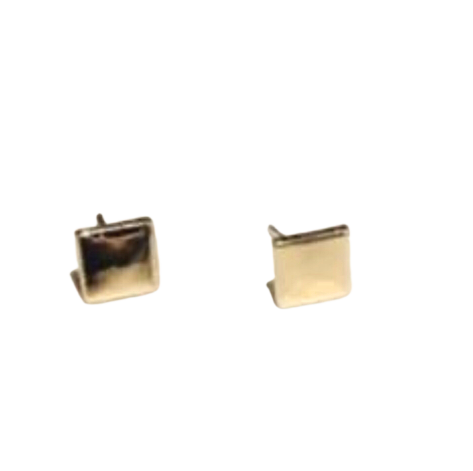 Earrings | Gold Square 8mm Studs FLASH SALE