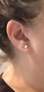 14kt Gold Filled Simple Square Studs - Links and Locks Designs